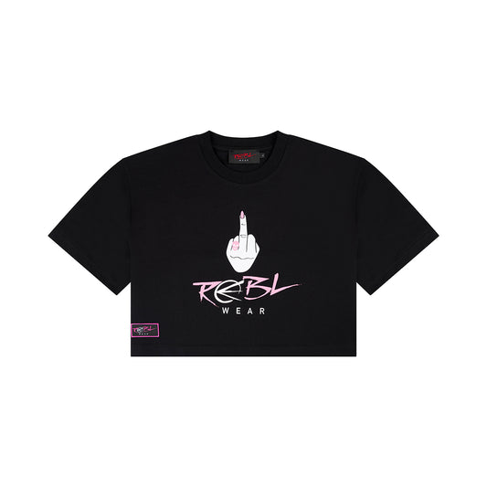 Middle Finger Crop Top